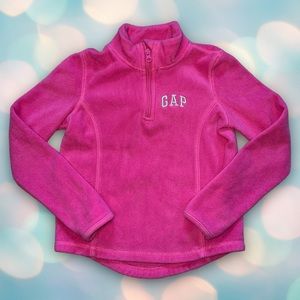 GAP Kids Girl’s Pink Fleece Quarter Zip Sweatshirt Size S